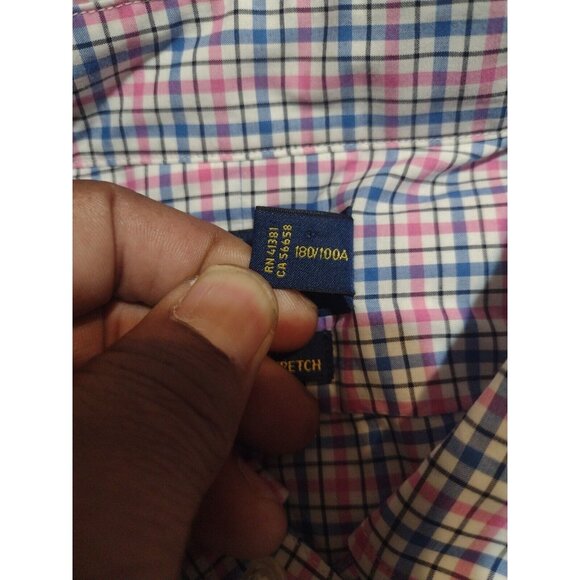 RALPH LAUREN Pink Long Sleeve Shirt size L Mens Classic Fit 100% Cotton Stretch - Picture 10 of 13